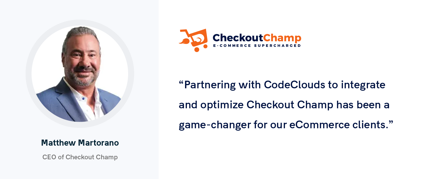 review from the CEO of our partner, checkout champ